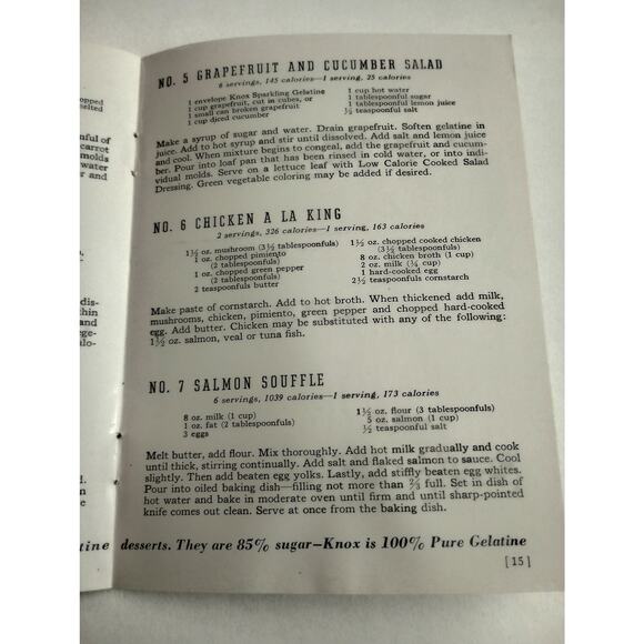 Vintage Cook Book Control Your Weight with Knox Gelatine Recipes (bb2) - Picture 5 of 10